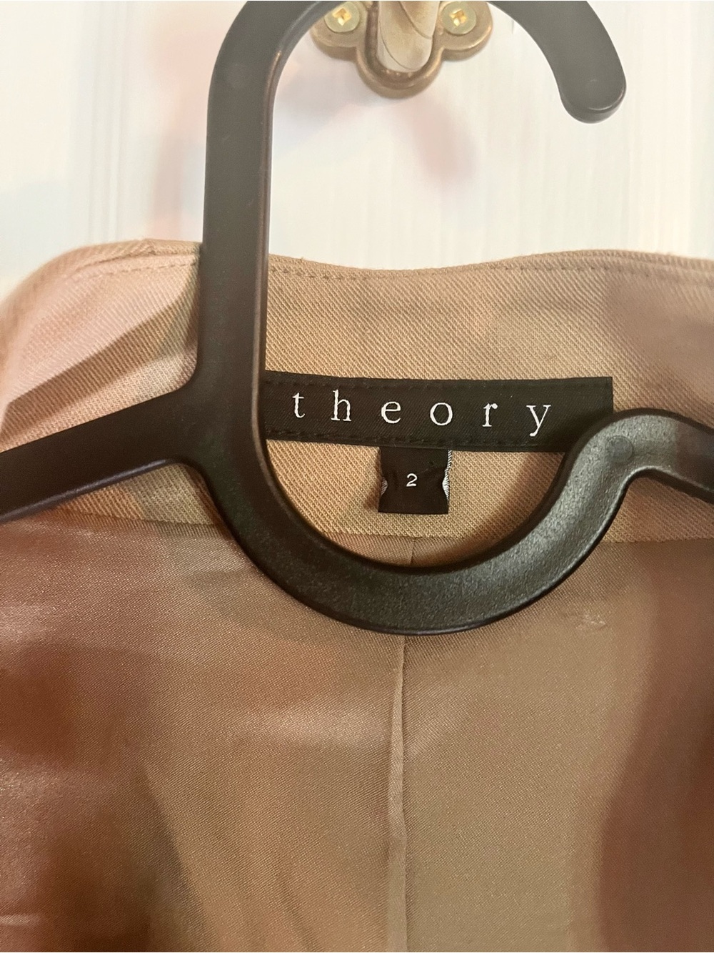 Theory Women's Tan Open-Front Blazer - Picture 3 of 6